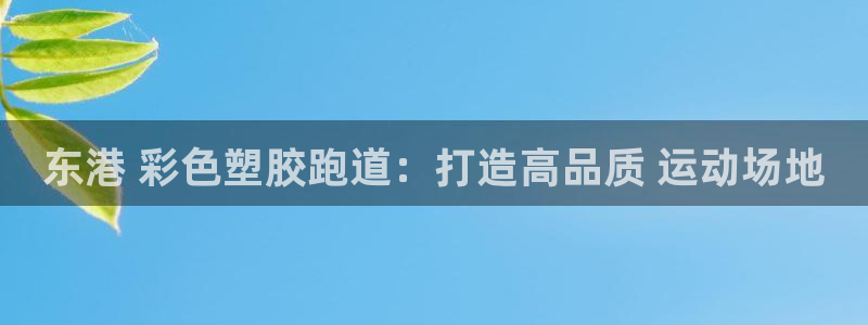 kb88凯时SO权威AG发财网：东港 彩色塑胶跑道：打造高品质 运动场地